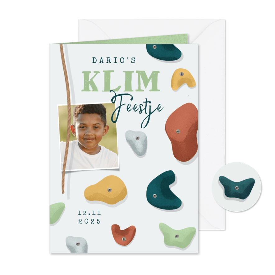 Kinderfeestje actief klimmen indoor foto - Kaartimpressie