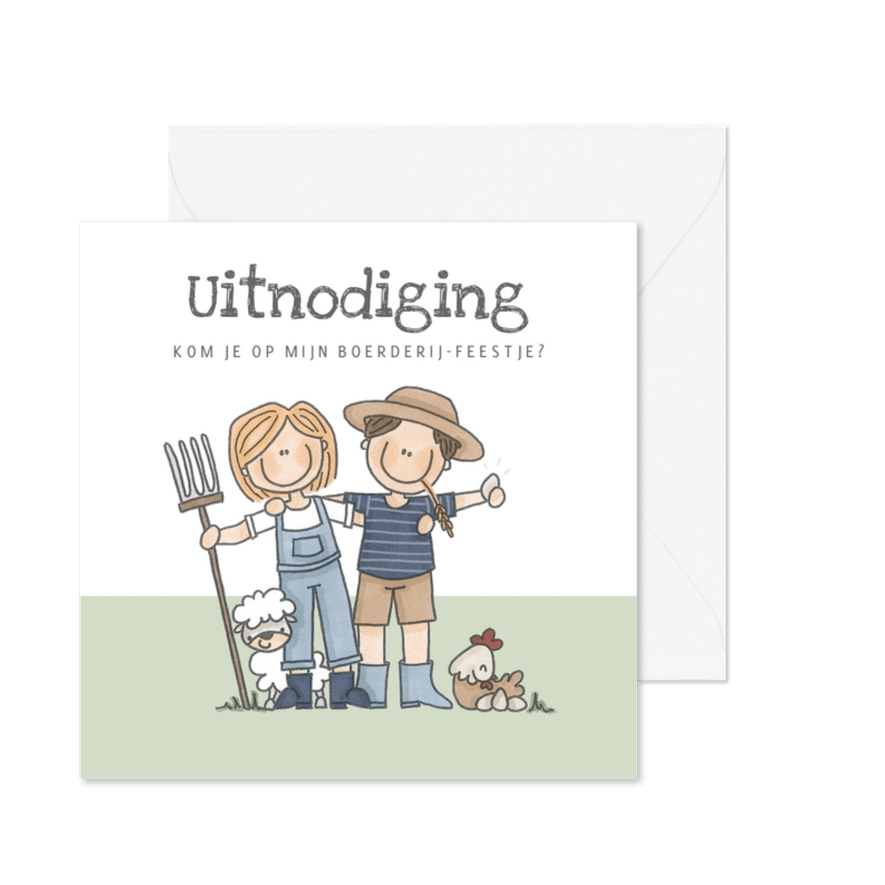 Kinderfeestje Boerderij - Kaartimpressie