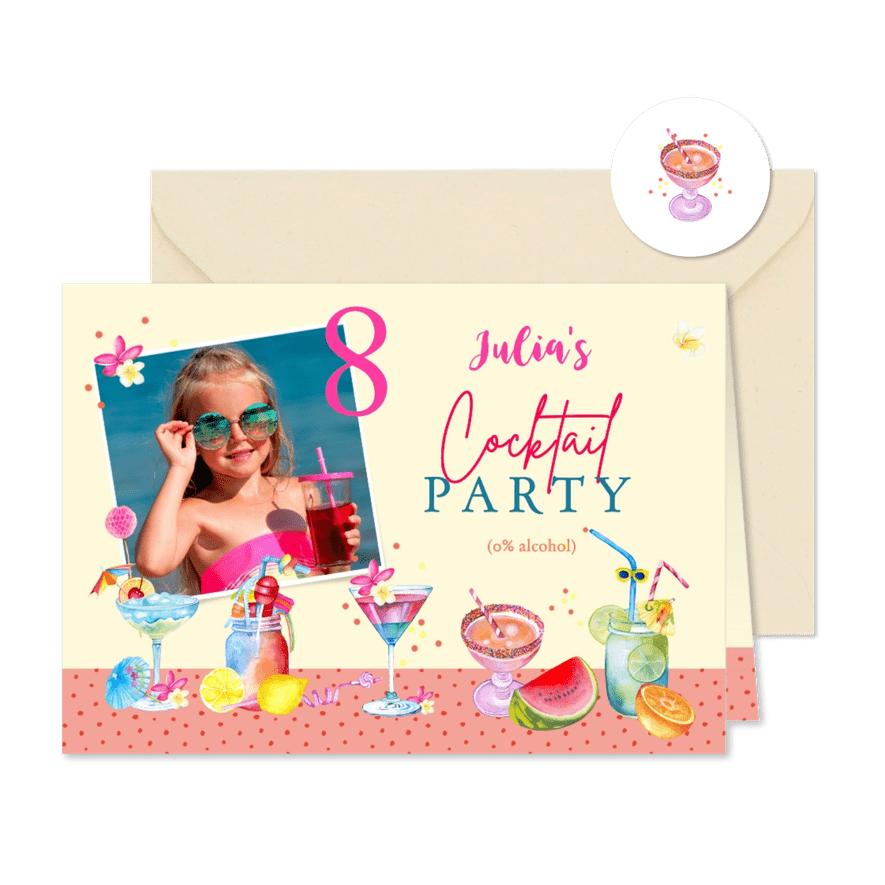 Kinderfeestje cocktailparty - Kaartimpressie