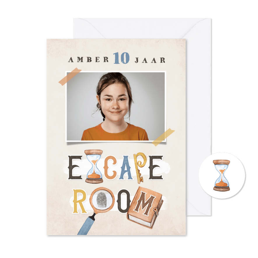 Kinderfeestje escape room jongen meisje detective - Kaartimpressie