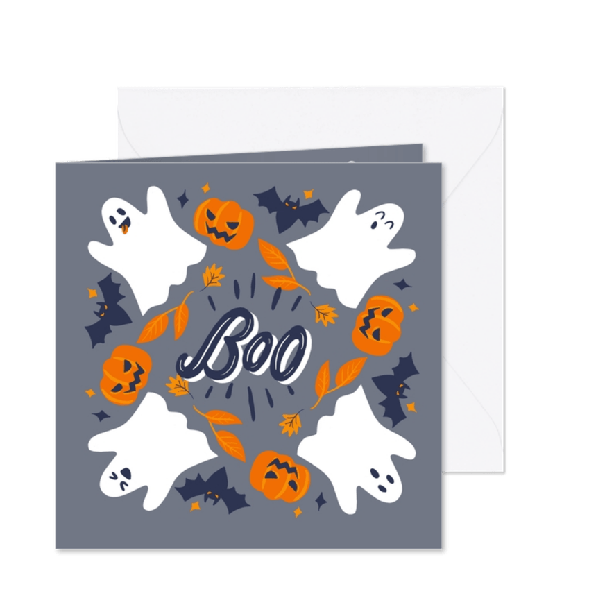 Kinderfeestje Halloween boo - Kaartimpressie