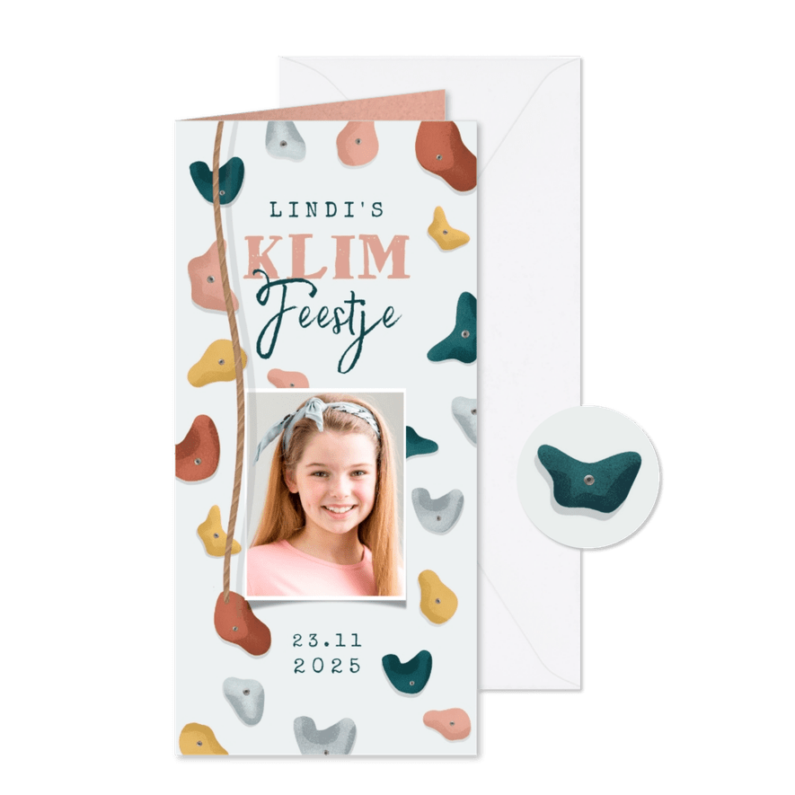 Kinderfeestje klimmen indoor foto activiteit - Kaartimpressie
