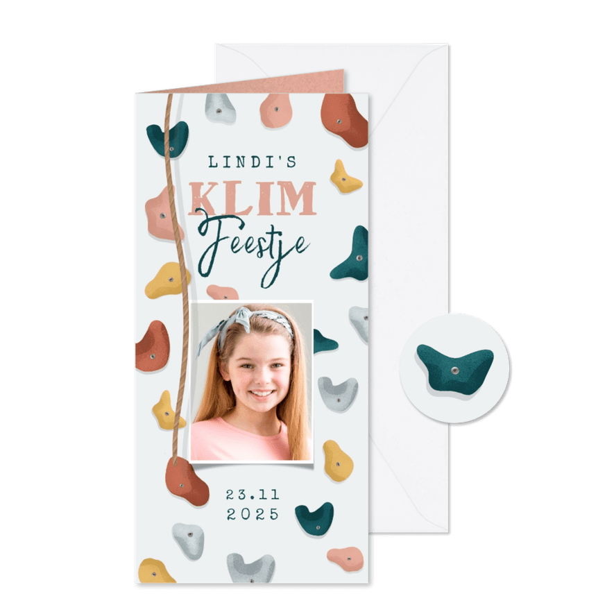 Kinderfeestje klimmen indoor foto activiteit - Kaartimpressie