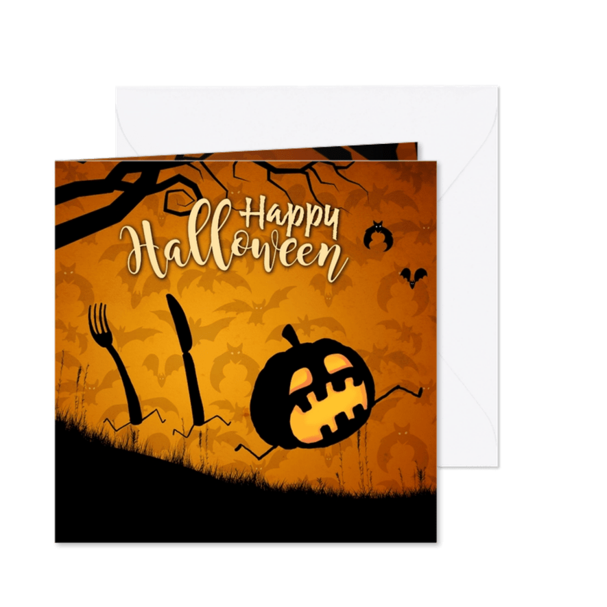 Kinderfeestje Run Pumkin Run - Happy Halloween - Kaartimpressie