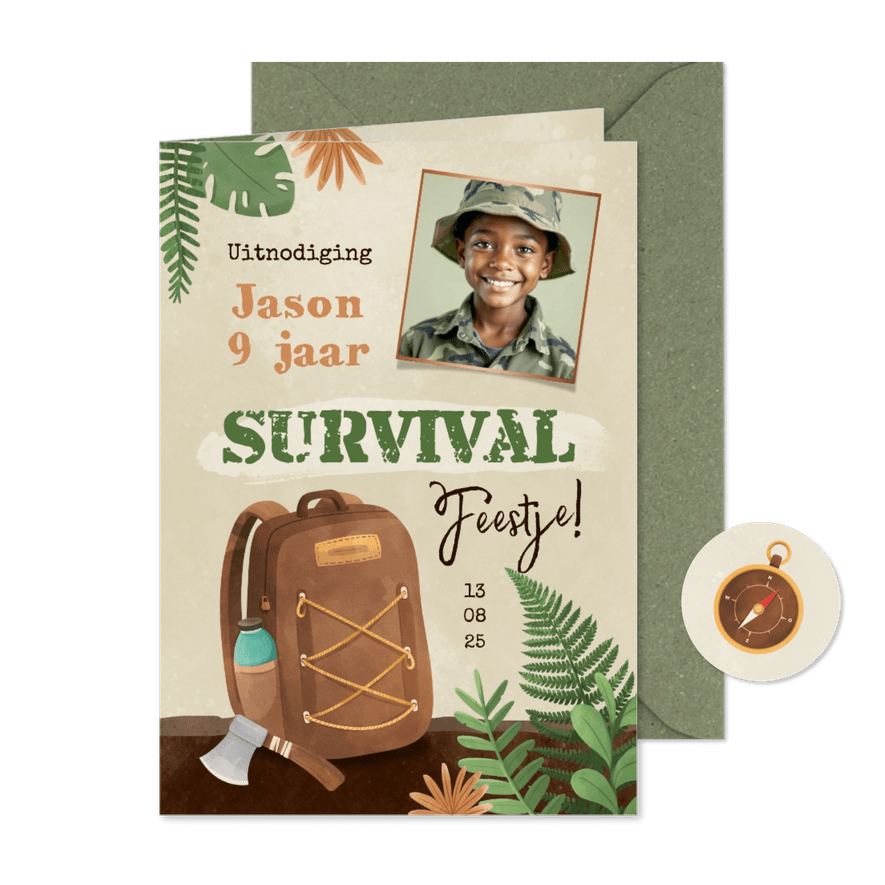 Kinderfeestje survival expeditie speurtocht jungle feestje - Kaartimpressie