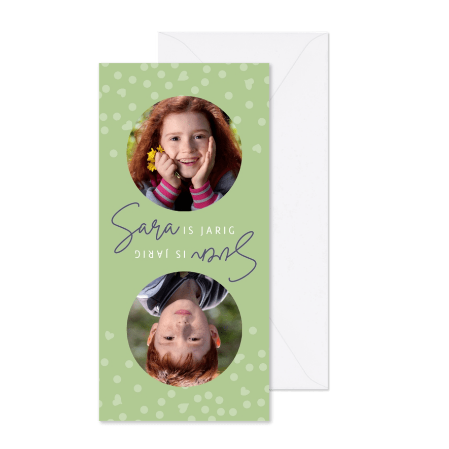 Kinderfeestje tweeling gedraaid - Kaartimpressie