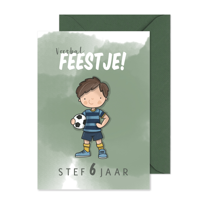 Kinderfeestje Voetbal Partijtje - Kaartimpressie