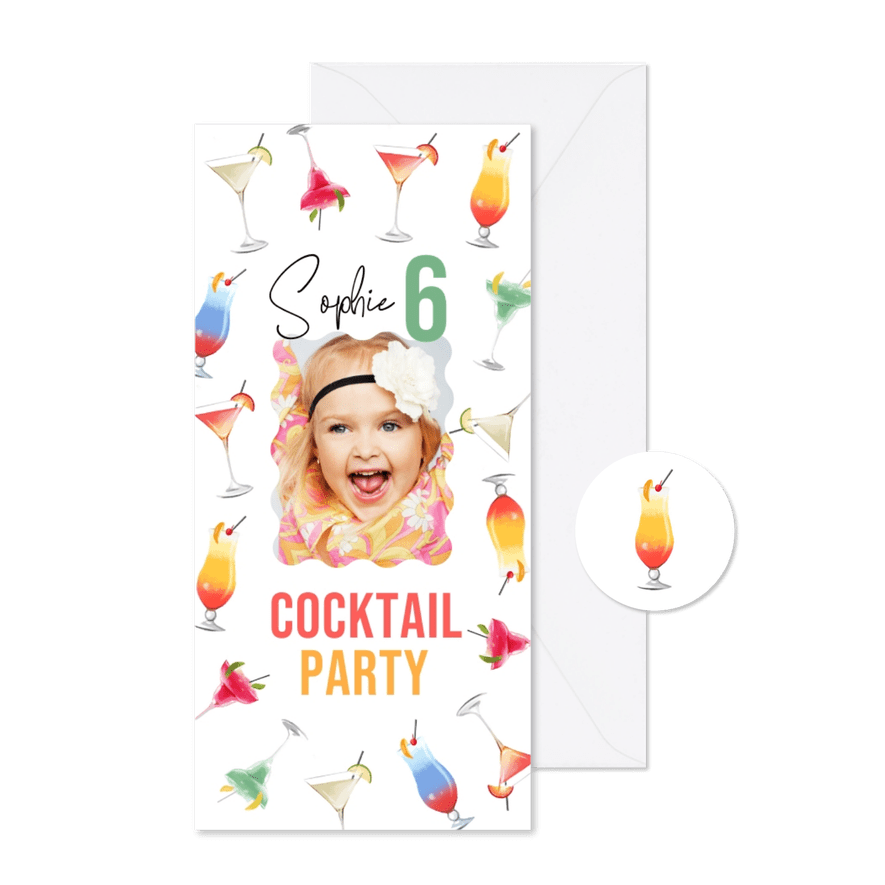 Kinderfeestje zomer cocktail party tropisch drankjes foto - Kaartimpressie