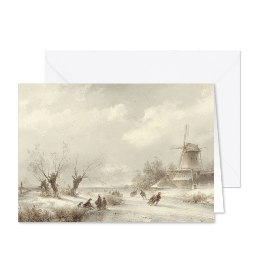 Kunstkaart Lodewijk Johannes Kleijn. Winterlandschap - Kaartimpressie