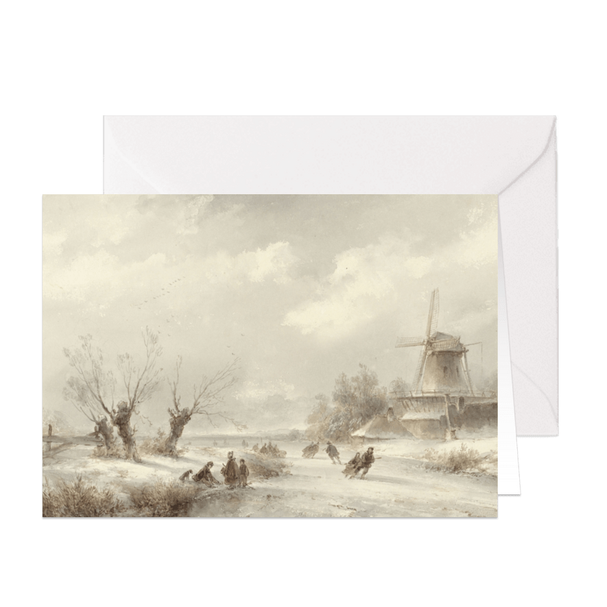 Kunstkaart Lodewijk Johannes Kleijn. Winterlandschap - Kaartimpressie