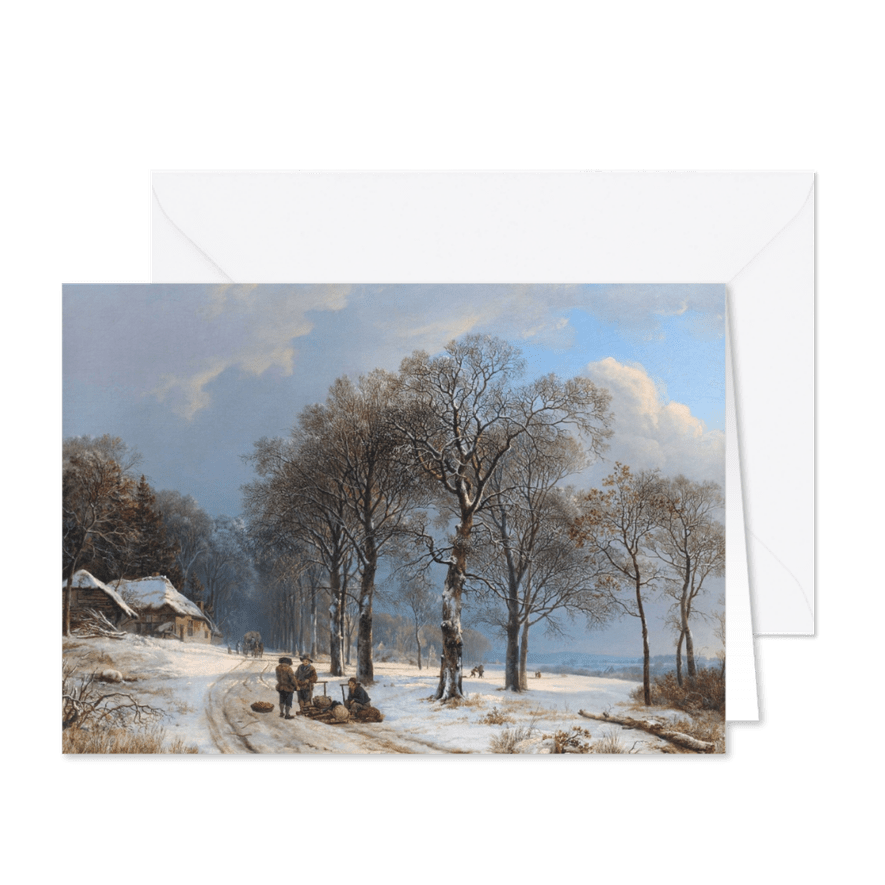 Kunstkaart van Barend Cornelis Koekkoek. Winterlandschap - Kaartimpressie