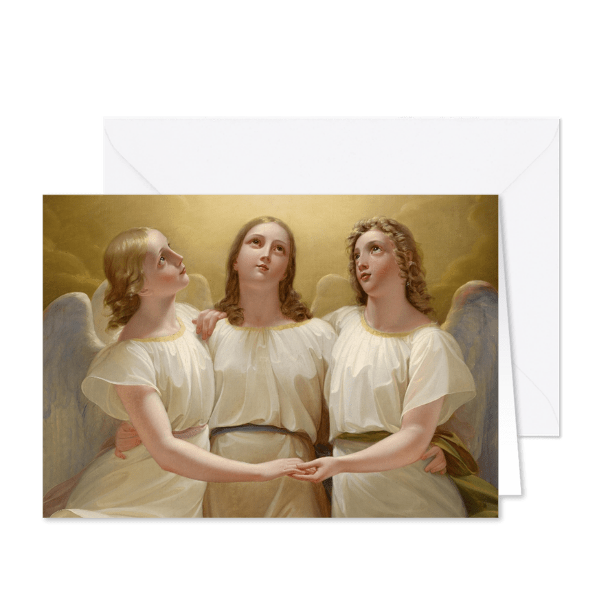 kunstkaart van Franz Kadlik. Drie engelen - Kaartimpressie