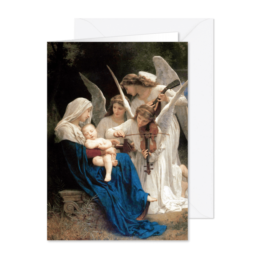 kunstkaart William-Adolphe Bouguereau. Lied van de engelen - Kaartimpressie