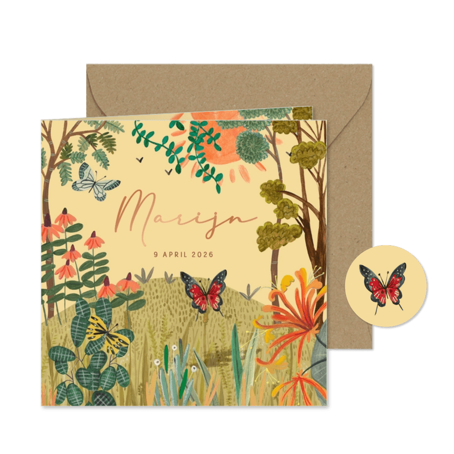 Lief geboortekaartje landschap savanne - Kaartimpressie