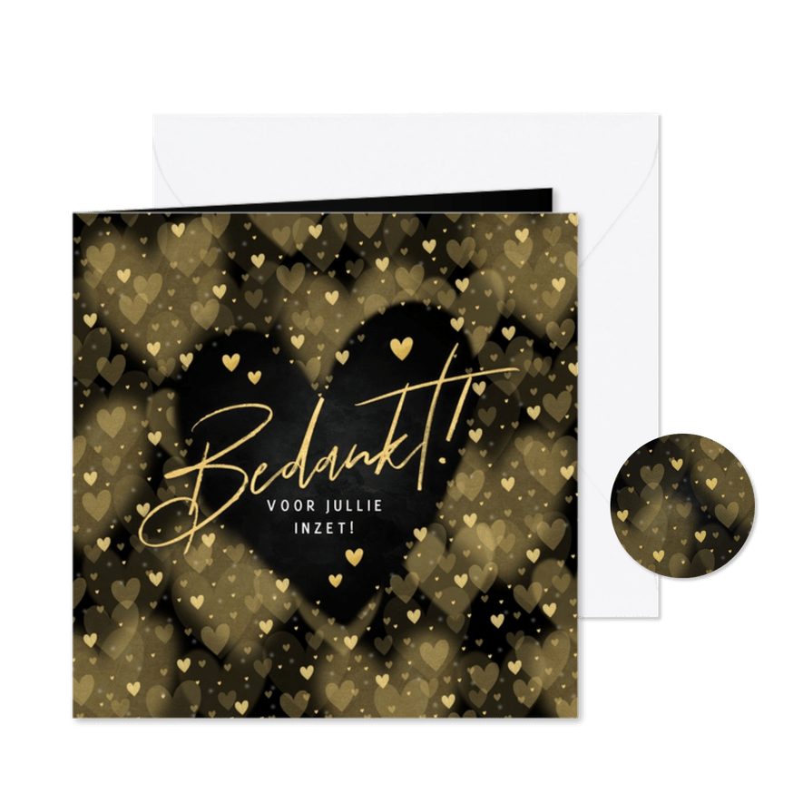 Liefdevolle zakelijke kerstkaart bedankt voor jullie inzet! - Kaartimpressie