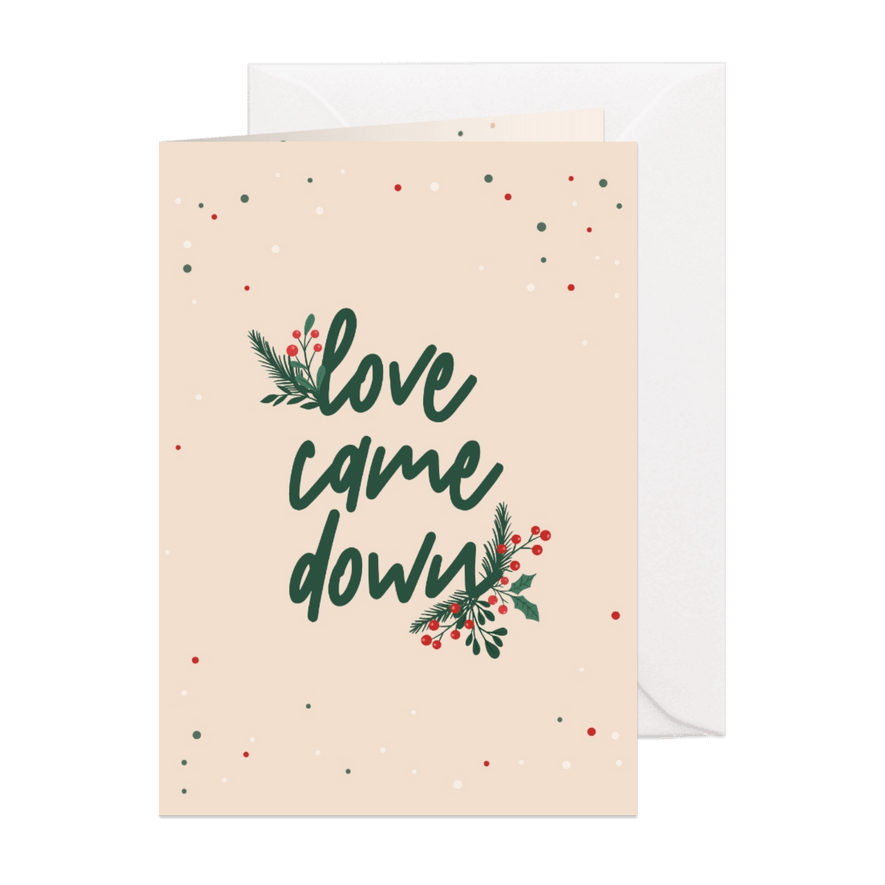 Love came down - christmas deco - kerstkaart - Kaartimpressie