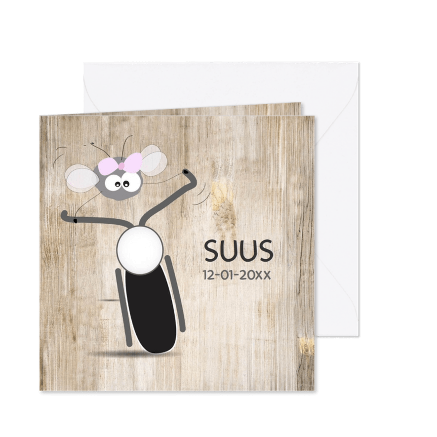 Mo Cards stoer en grappig geboortekaart met motor - Kaartimpressie