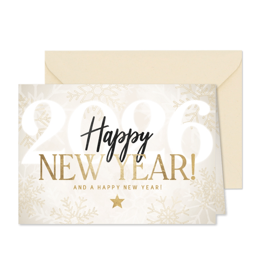 Moderne zakelijke kerstkaart 2026 Merry Christmas! - Kaartimpressie