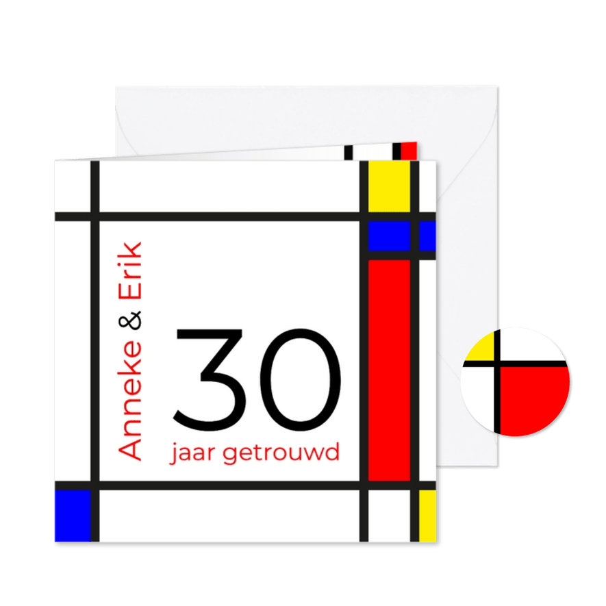 Mondriaan 30 jaar - Kaartimpressie