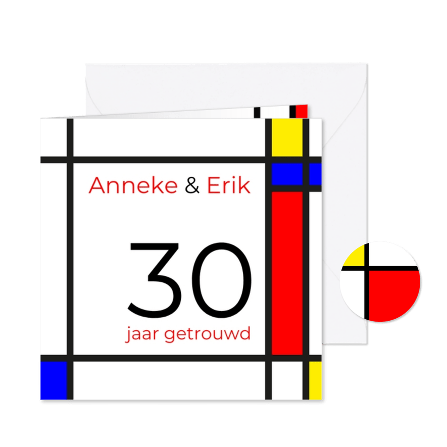 Mondriaan 30 jaar - Kaartimpressie