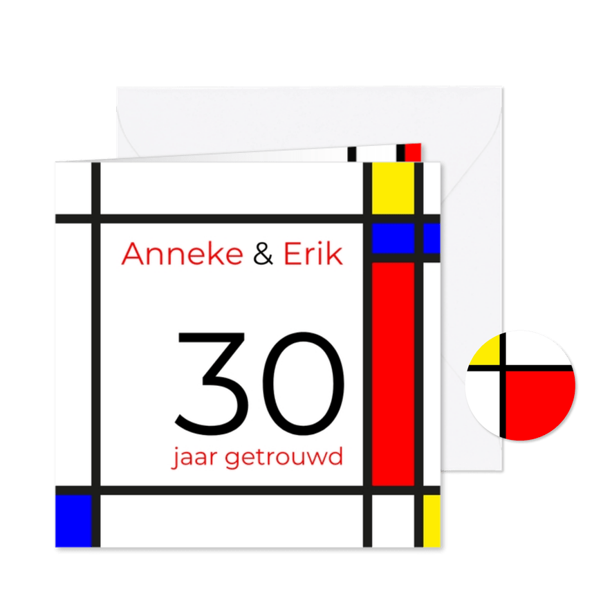 Mondriaan 30 jaar - Kaartimpressie