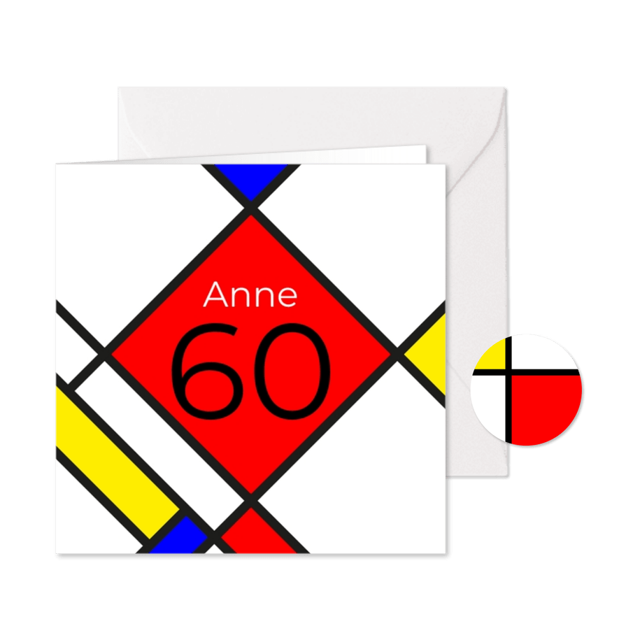 Mondriaan 60 jaar - Kaartimpressie