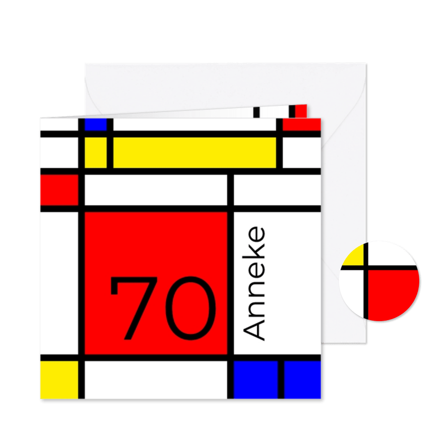 Mondriaan 70 jaar - Kaartimpressie