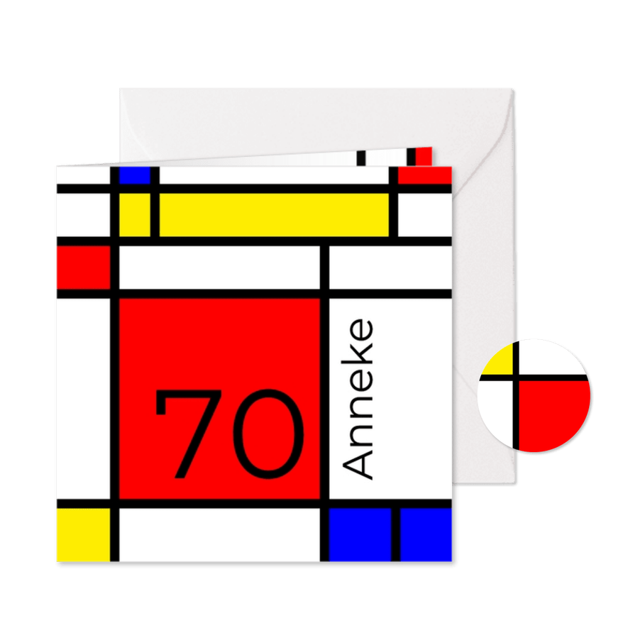 Mondriaan 70 jaar - Kaartimpressie