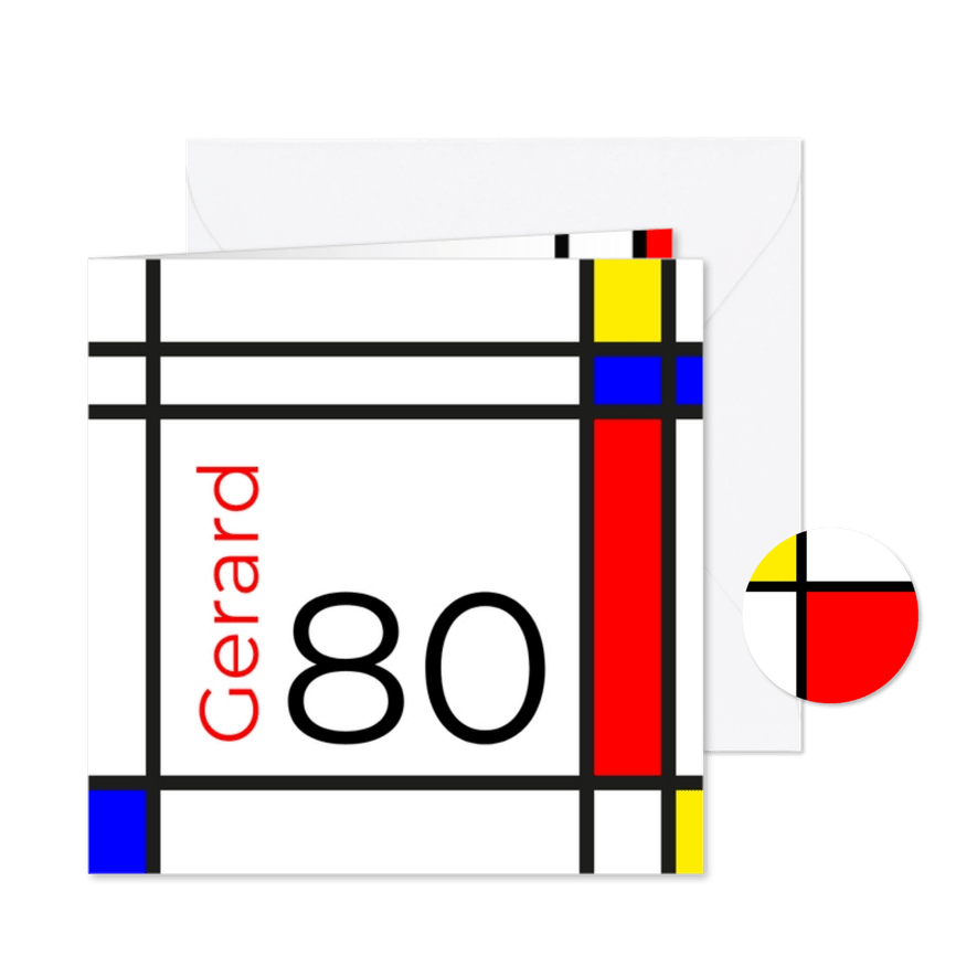 Mondriaan 80 jaar - Kaartimpressie
