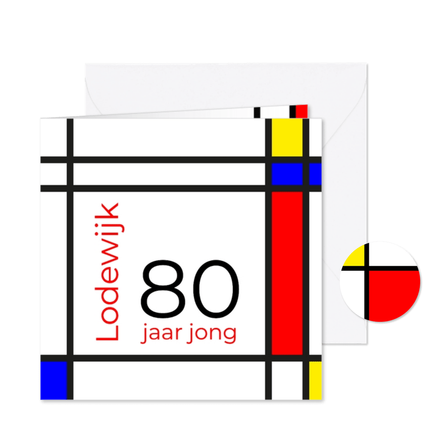 Mondriaan 80 jaar - Kaartimpressie