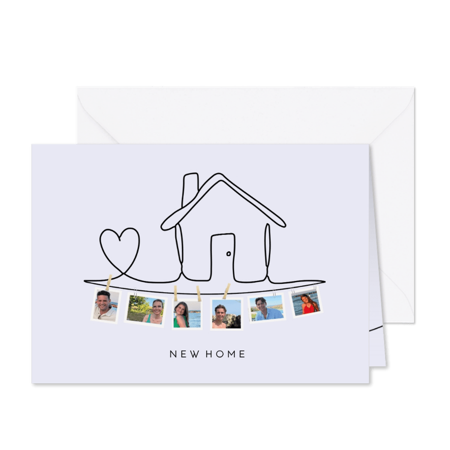 New Home - verhuisaankondiging met foto's - Kaartimpressie