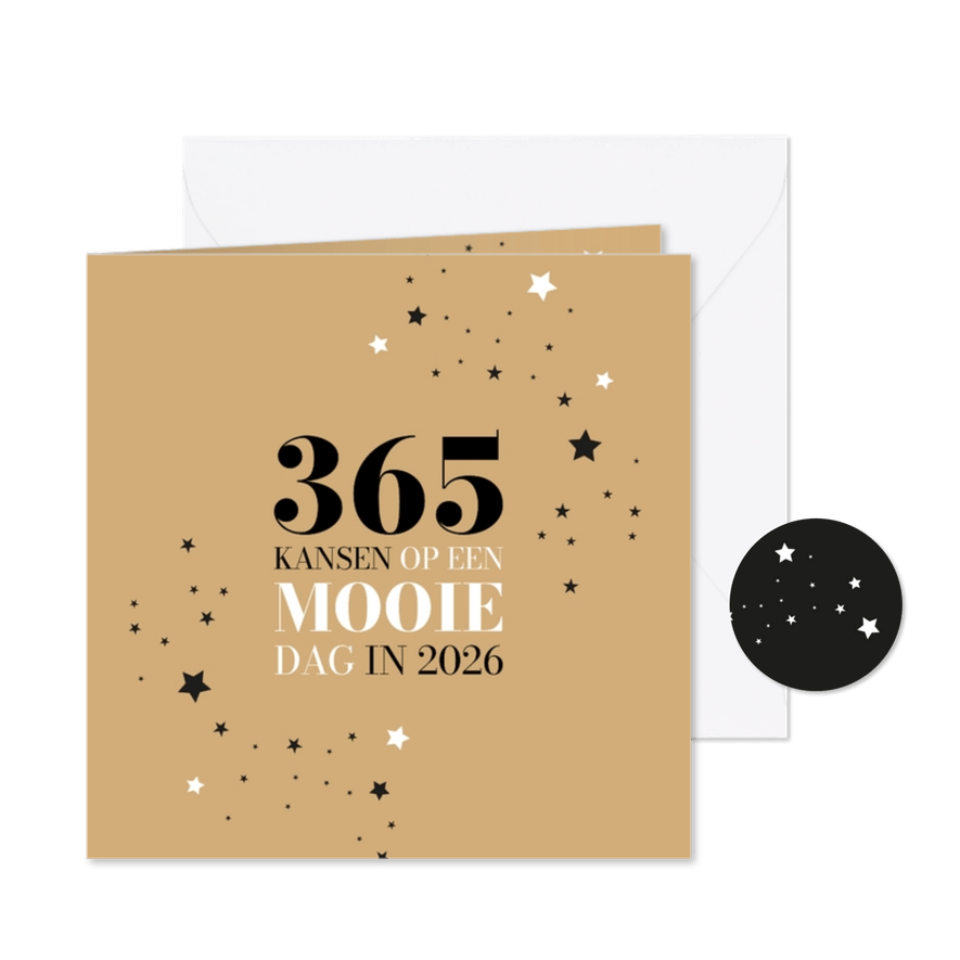 Nieuwjaar 365 mooie dagen in 2026 - Kaartimpressie