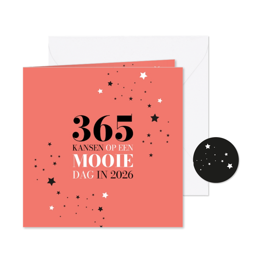 Nieuwjaar 365 mooie dagen in 2026 - Kaartimpressie