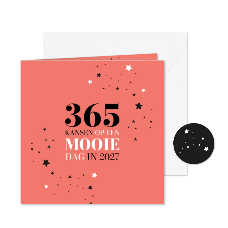 Nieuwjaar 365 mooie dagen in 2027 - Kaartimpressie
