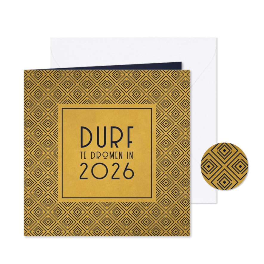 Nieuwjaar Durf te dromen in 2026 - Kaartimpressie
