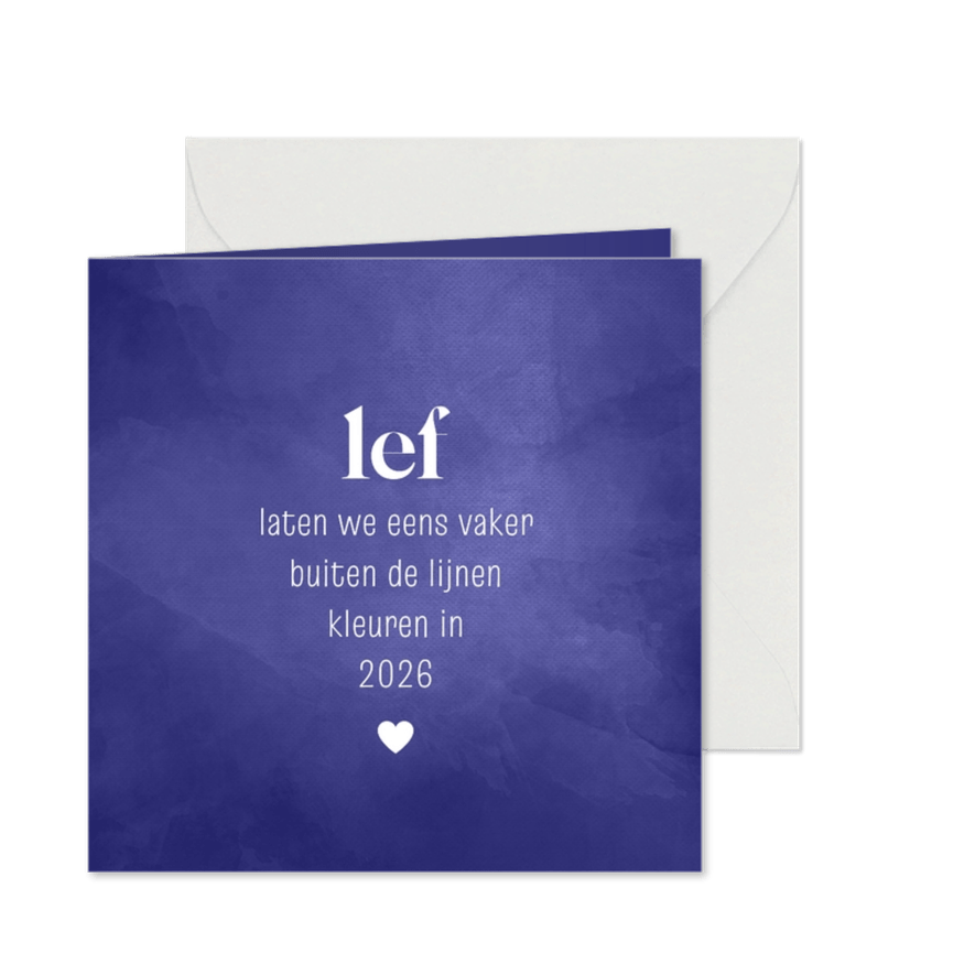 Nieuwjaar elfje Buiten de lijntjes kleuren - Kaartimpressie