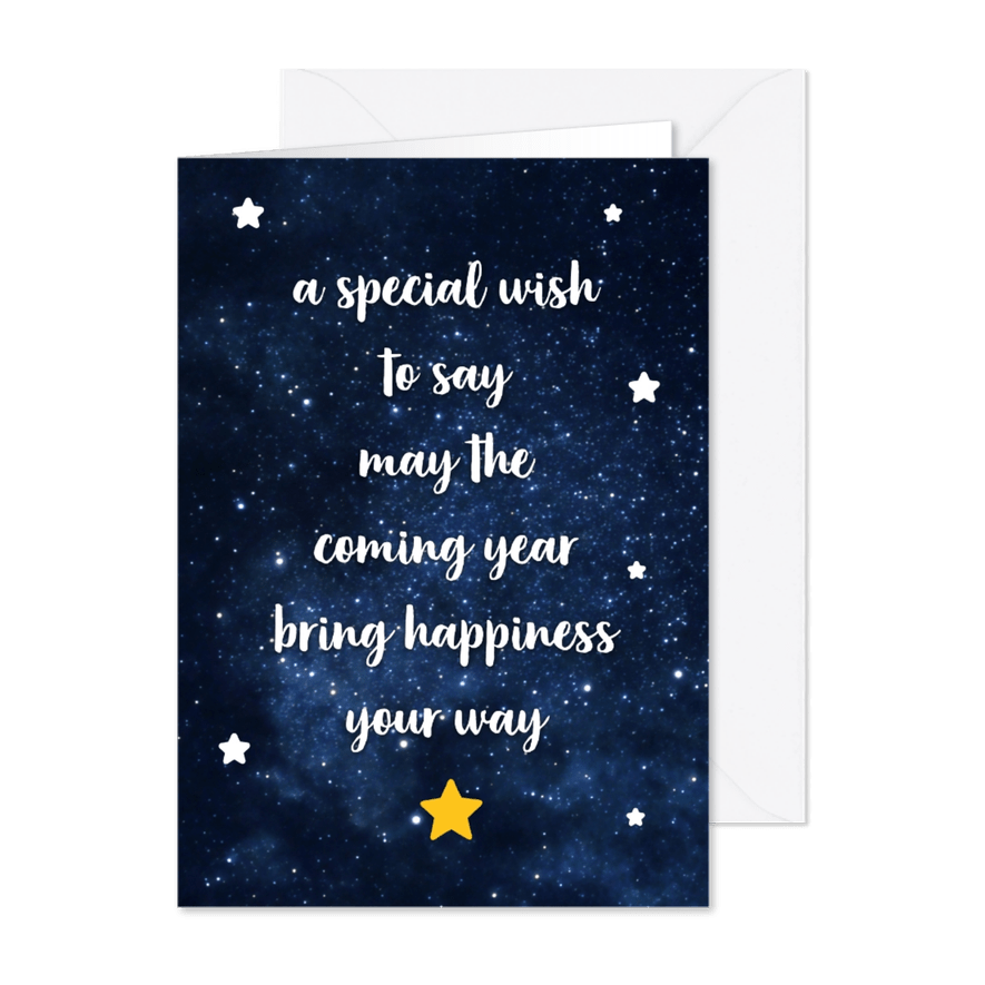 Nieuwjaar - happiness your way - Kaartimpressie