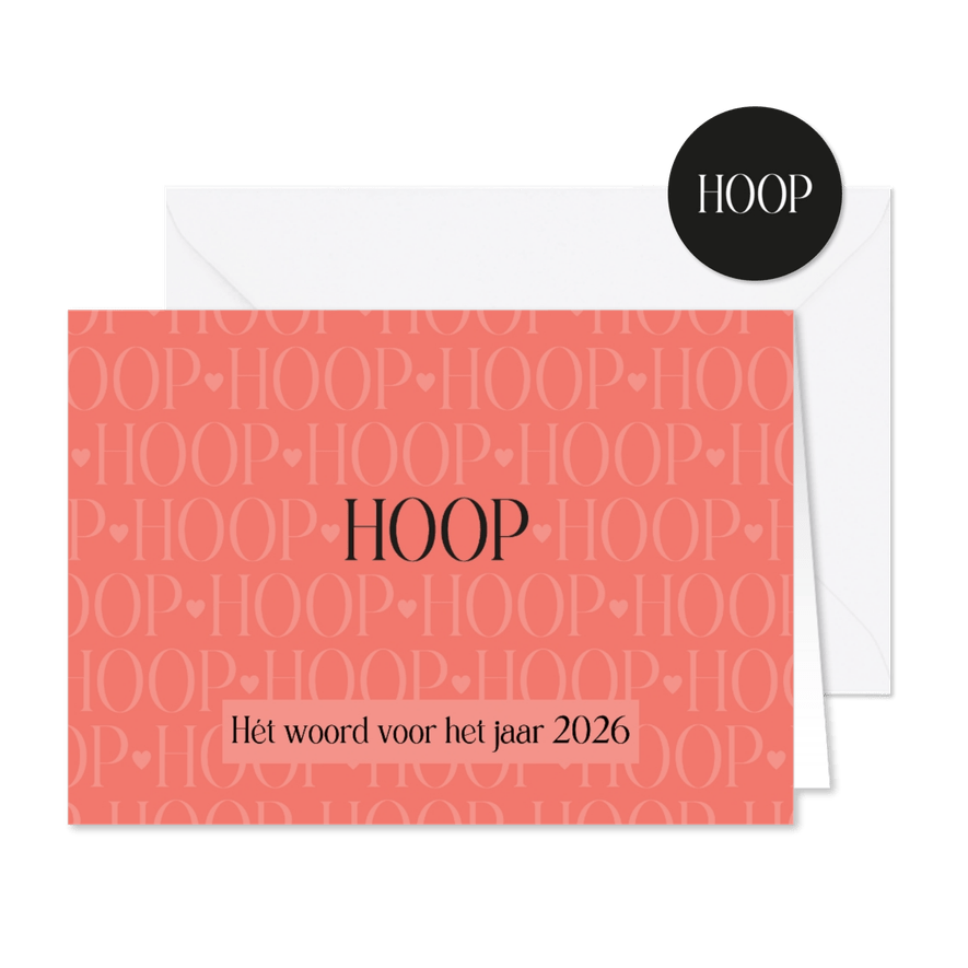 Nieuwjaar Hoop is hét woord voor 2026 - Kaartimpressie