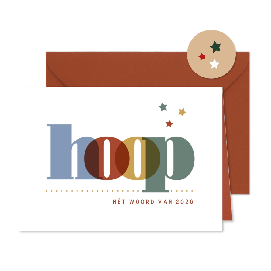 Nieuwjaar Hoop is hét woord voor 2026 - Kaartimpressie
