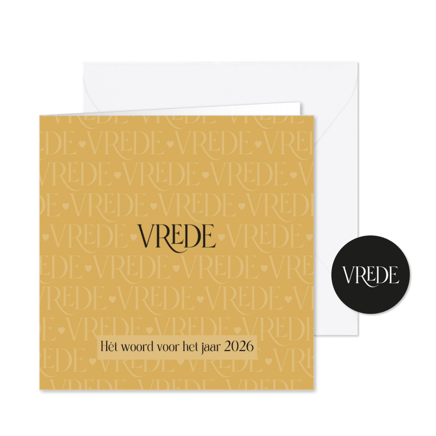 Nieuwjaar Vrede is hét woord voor 2026 - Kaartimpressie
