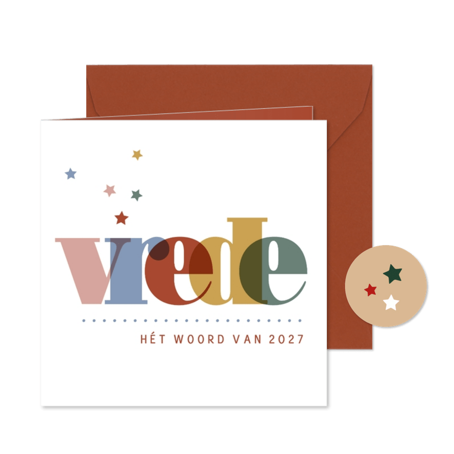 Nieuwjaar Vrede is hét woord voor 2027 - Kaartimpressie