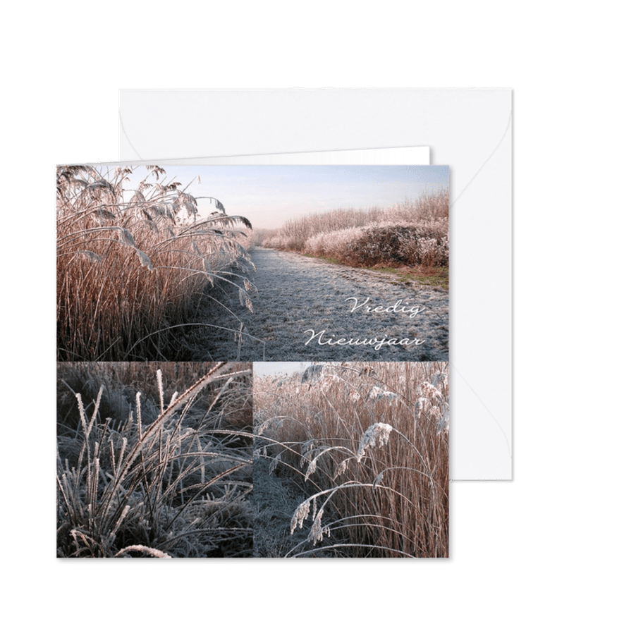 Nieuwjaar vredig winterse natuur - Kaartimpressie