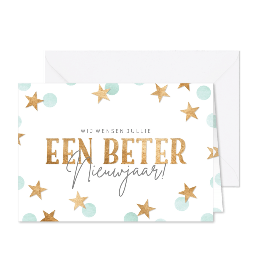 Nieuwjaarskaart 'een beter nieuwjaar' - Kaartimpressie