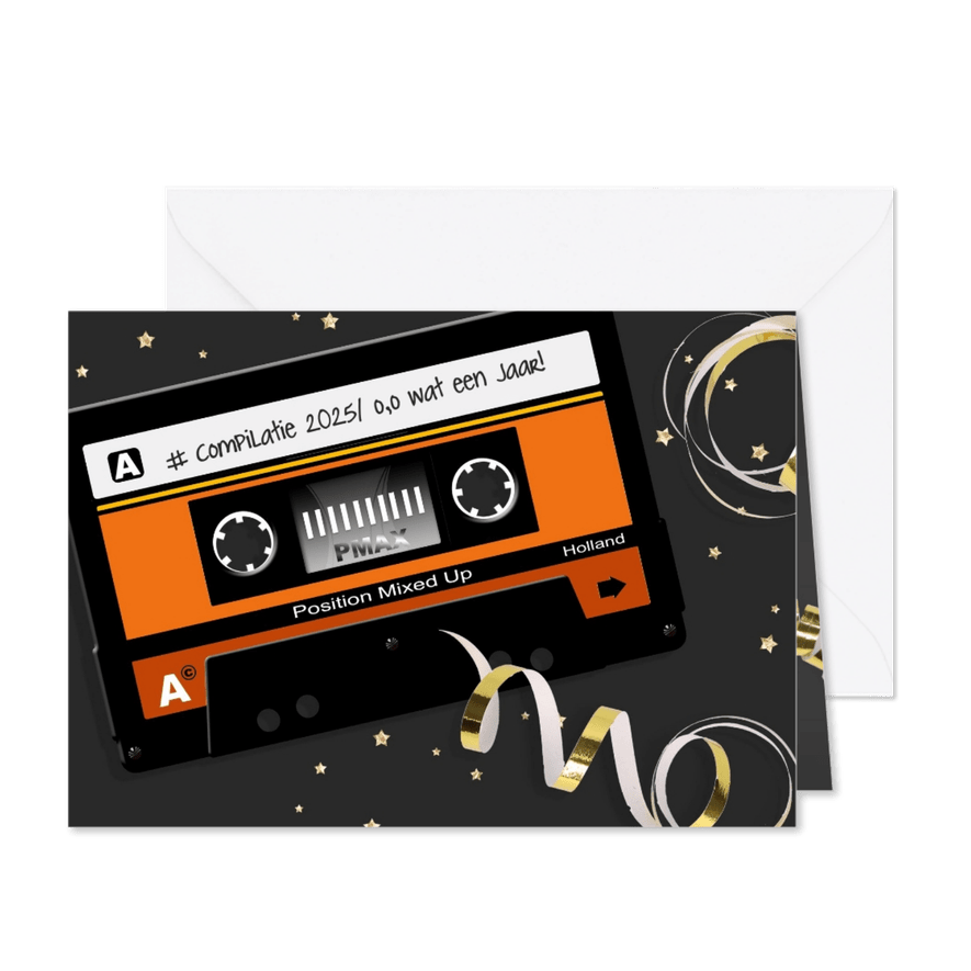 Nieuwjaarskaart fout jaar foute tape - Kaartimpressie