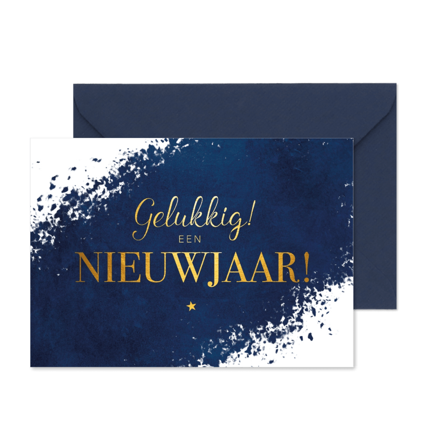 Nieuwjaarskaart Gelukkig een nieuwjaar! - Kaartimpressie