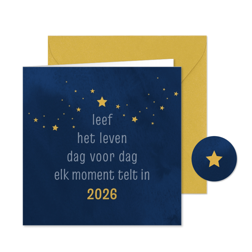 Nieuwjaarskaart met 11je - Kaartimpressie