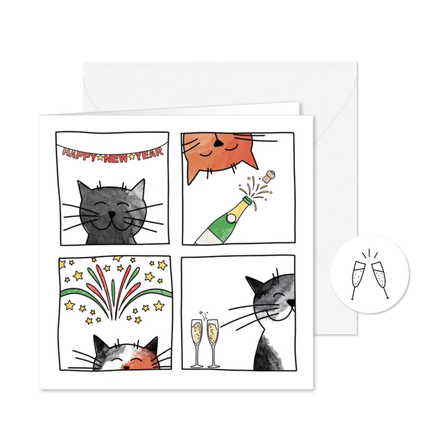 Nieuwjaarskaart - Nieuwjaarskatten - Kaartimpressie