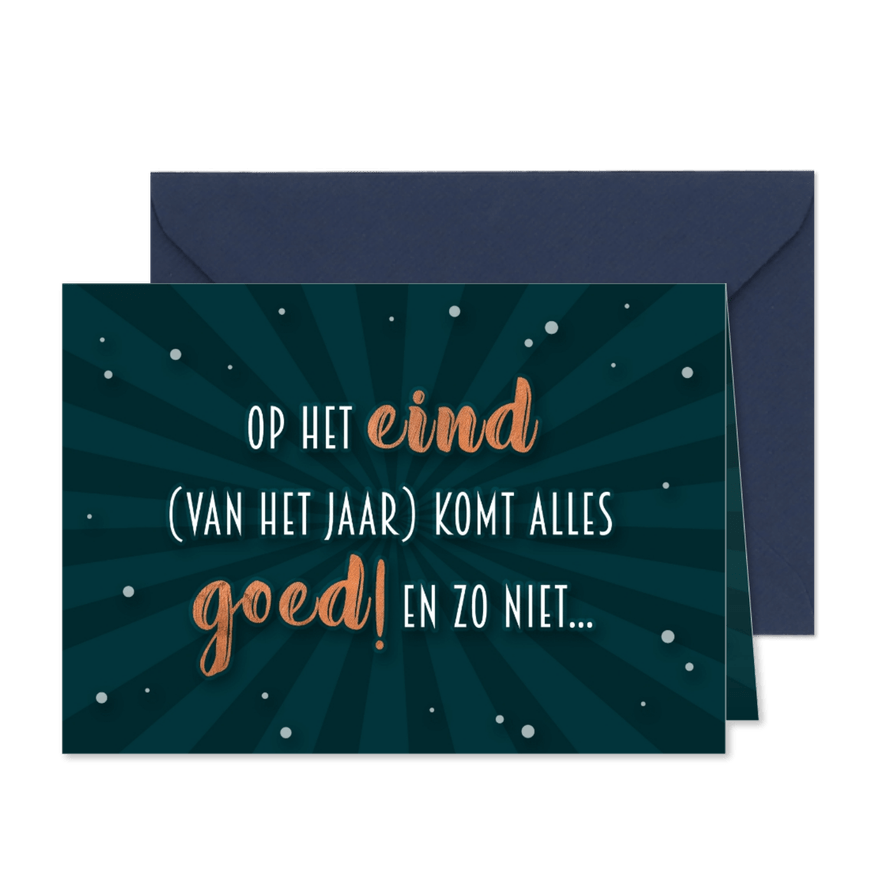 Nieuwjaarskaart positief nieuws 2025 - 2026 - Kaartimpressie