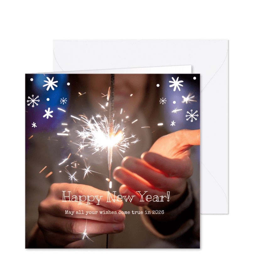 Nieuwjaarskaart sterretjes GHZ - Kaartimpressie