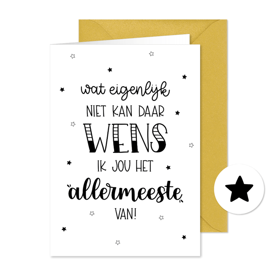 Nieuwjaarskaart 'Wat eigenlijk niet kan' - Kaartimpressie